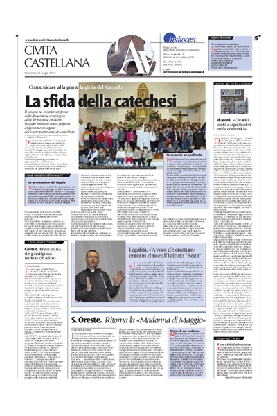 Avvenire - pagina diocesana del 18/05/2014